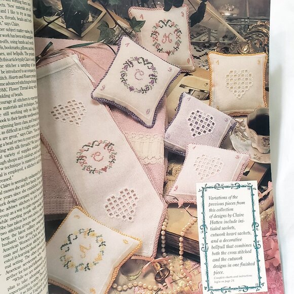 Just CrossStitch Magazine June 1991 Fruits for Summer Sunshine Water Lilies - Picture 7 of 7